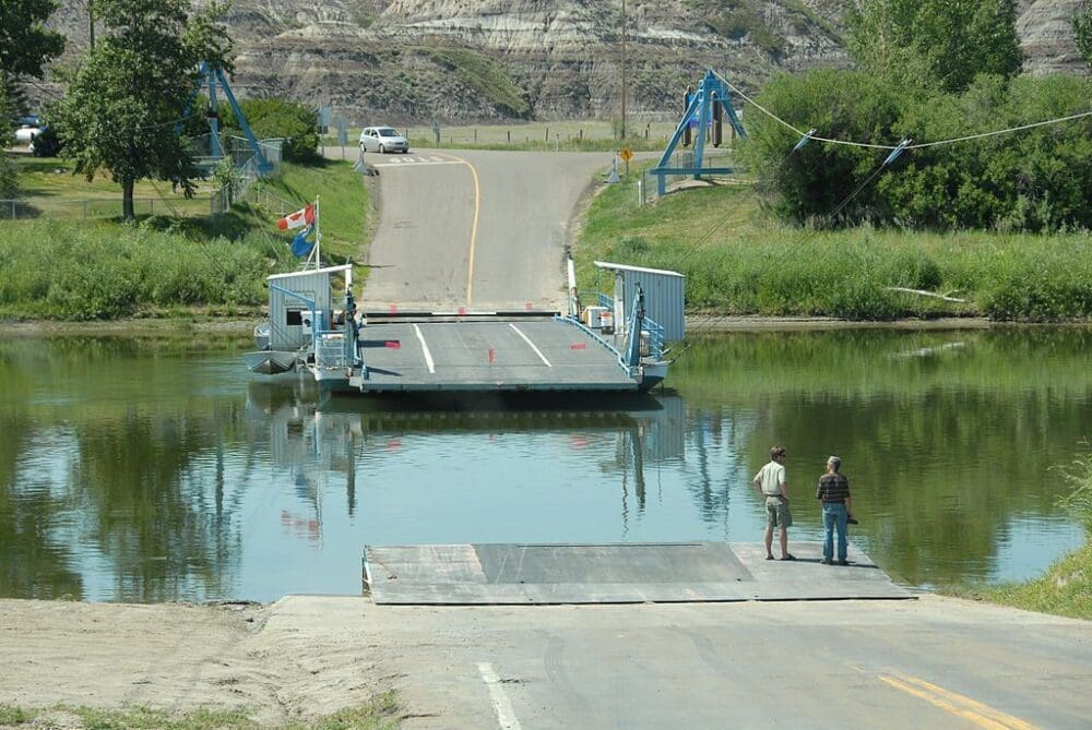 15 Remarkable Things to do in Drumheller with Kids 21 bleriot ferry in drumheller