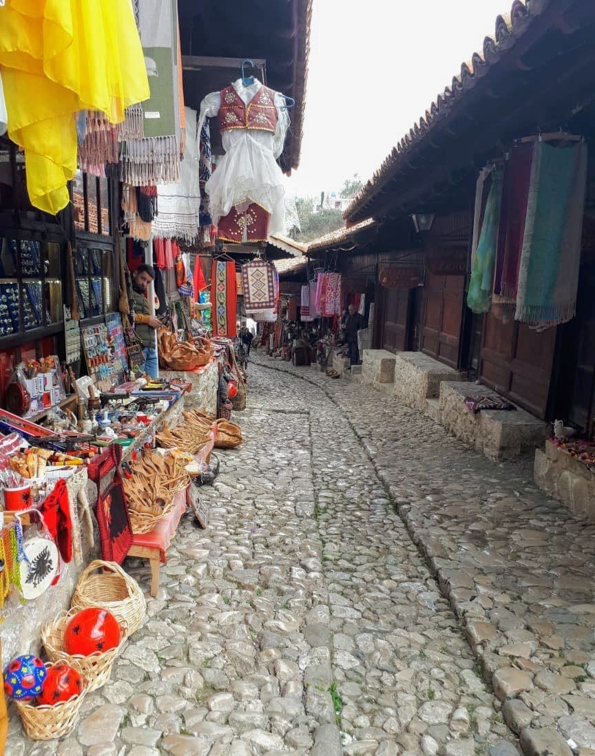 6 Rewarding Day Trips from Tirana | Natural + Historical Wonders 9 The old bazaar in Kruje, Albania, day trips from tirana