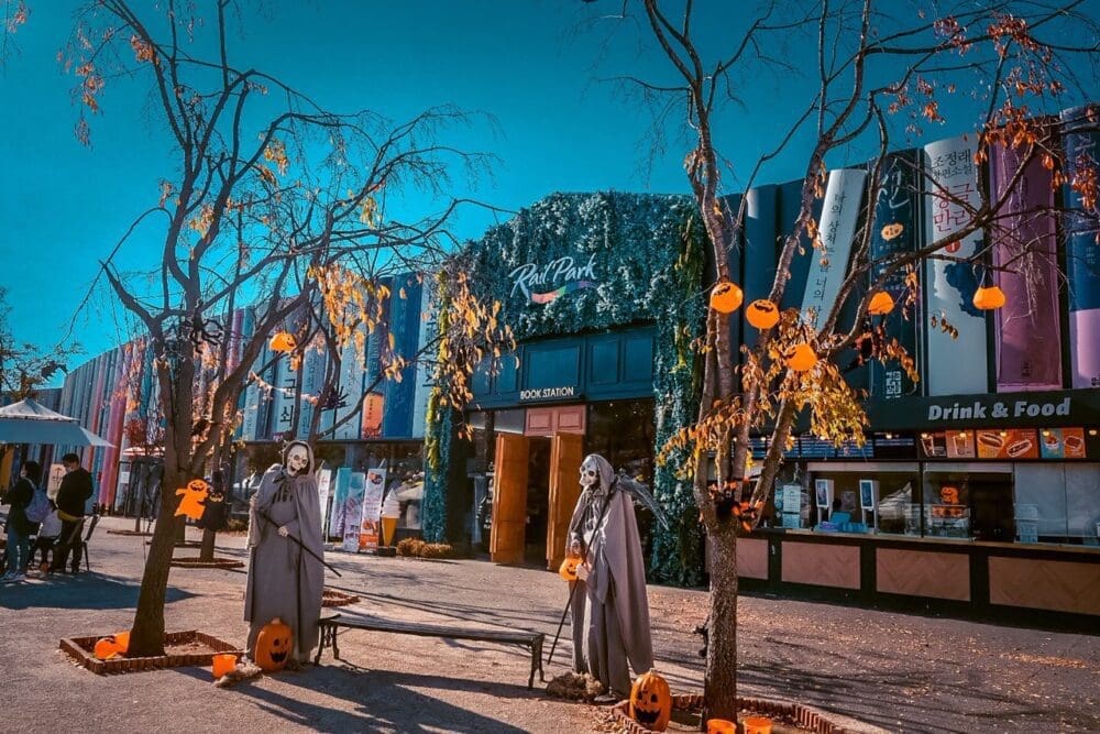 halloween in korea at ganchon rail park