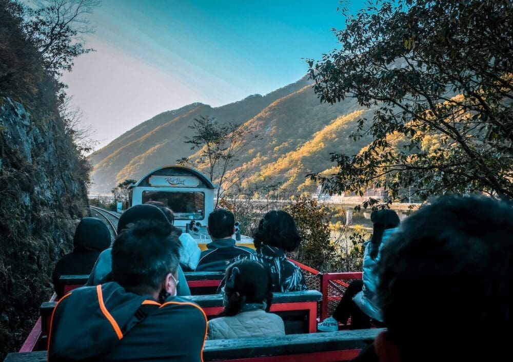 gangchon rail bike | romantic train from Nanggu Village