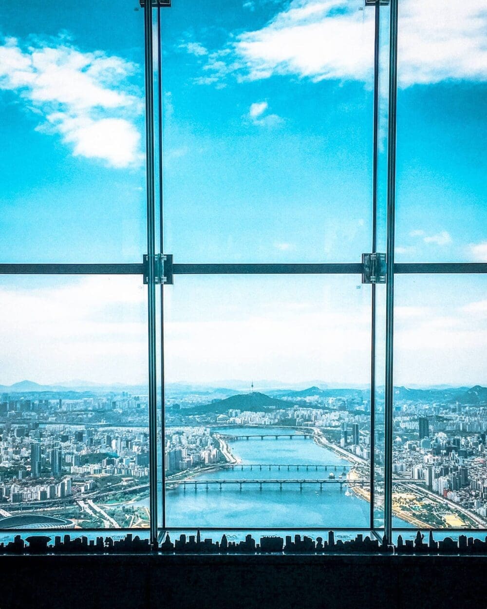 chuseok in seoul | south side view from the Seoul Sky Observatory in Korea