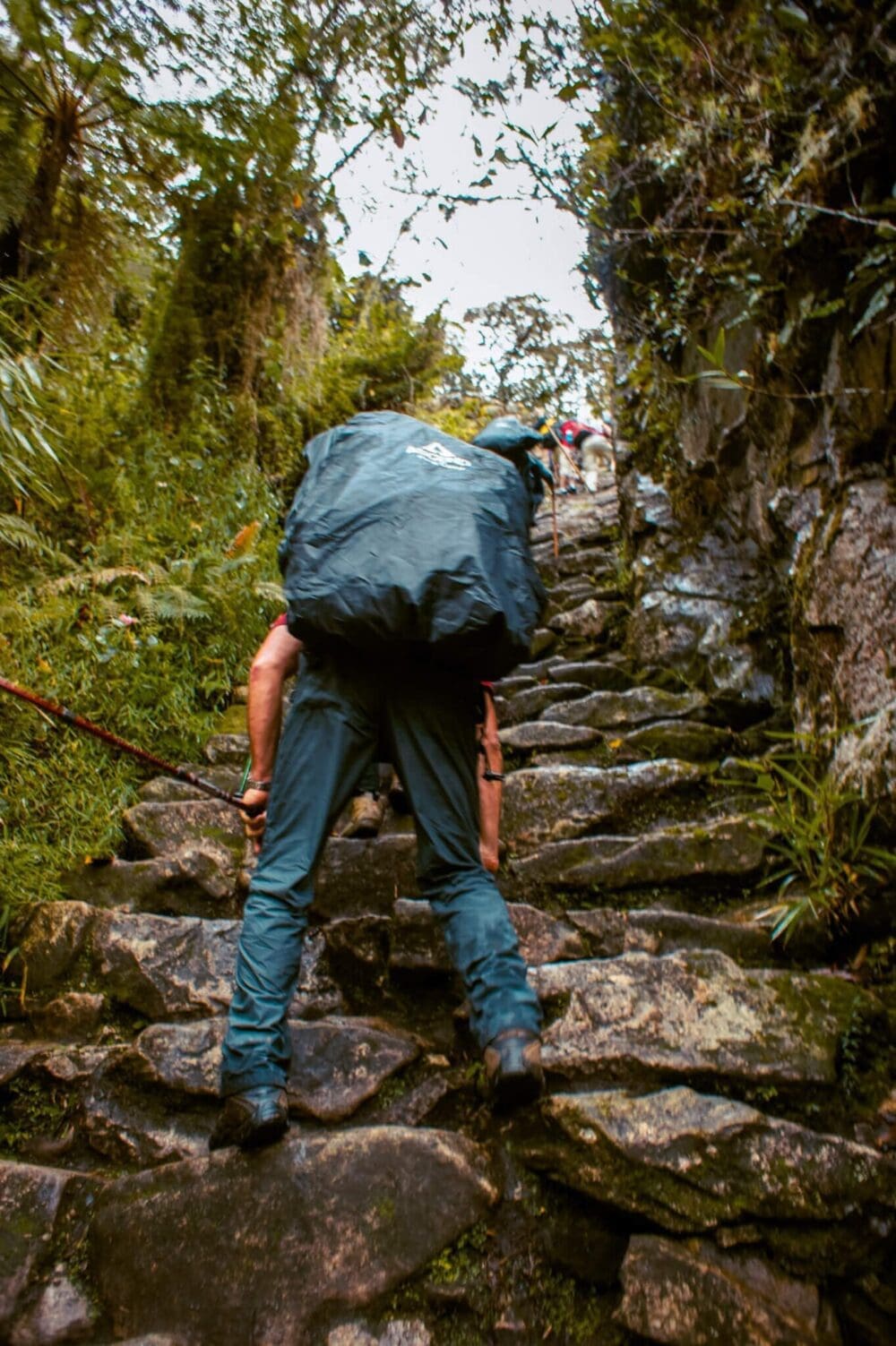 The Inca Trail Hike to Machu Picchu AKA "Dead Woman in the Pass at 4200 Metres" 29 stairs leading to Intipunku