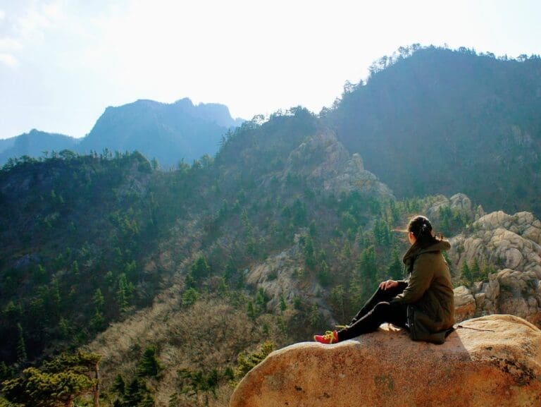 introvert looking out over seoraksan