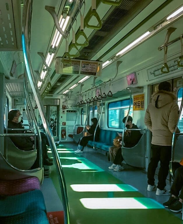 empty subway in seoul korea during chuseok